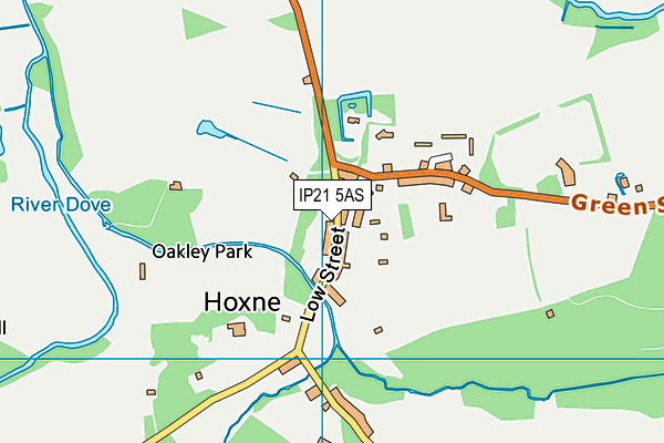 IP21 5AS map - OS VectorMap District (Ordnance Survey)