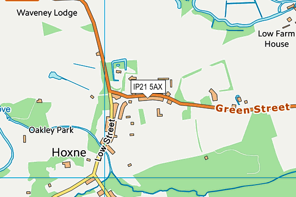 IP21 5AX map - OS VectorMap District (Ordnance Survey)