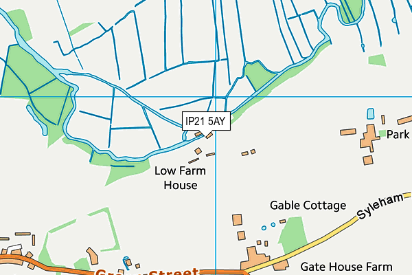 IP21 5AY map - OS VectorMap District (Ordnance Survey)
