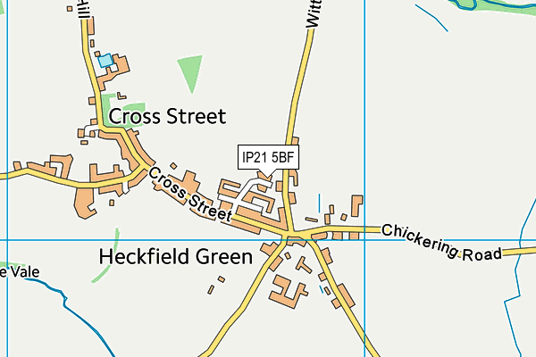 IP21 5BF map - OS VectorMap District (Ordnance Survey)