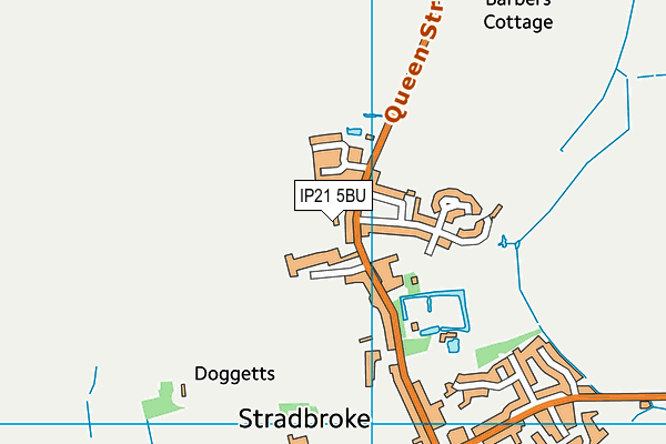 IP21 5BU map - OS VectorMap District (Ordnance Survey)