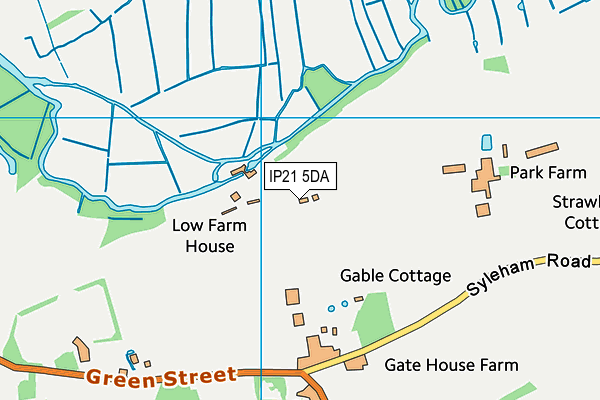 IP21 5DA map - OS VectorMap District (Ordnance Survey)