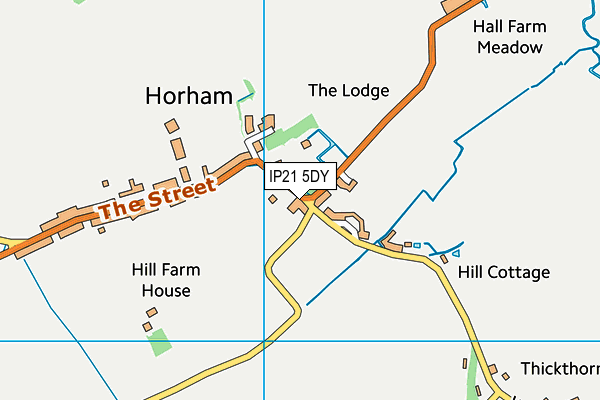 IP21 5DY map - OS VectorMap District (Ordnance Survey)