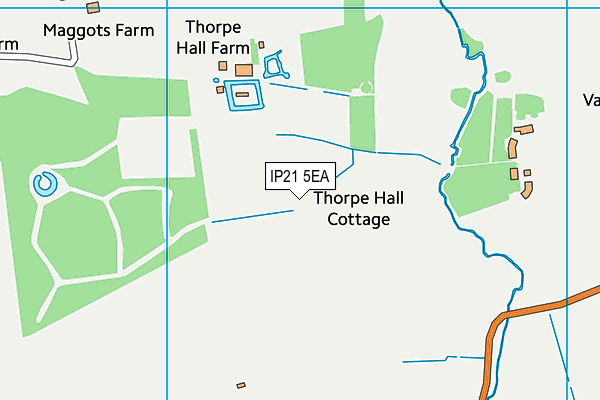 IP21 5EA map - OS VectorMap District (Ordnance Survey)