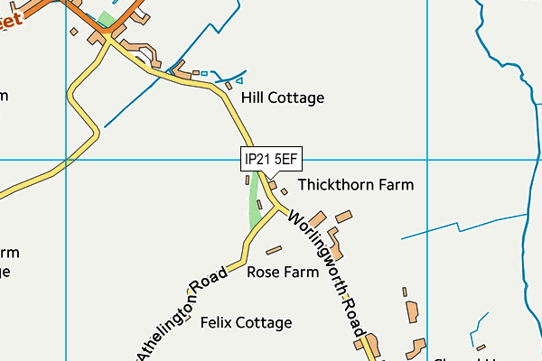 IP21 5EF map - OS VectorMap District (Ordnance Survey)