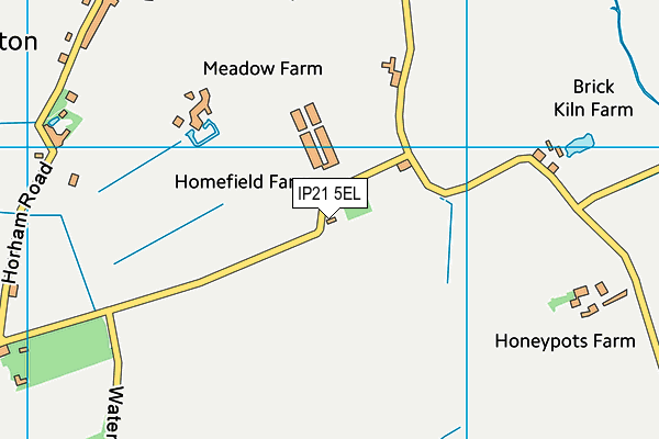 IP21 5EL map - OS VectorMap District (Ordnance Survey)