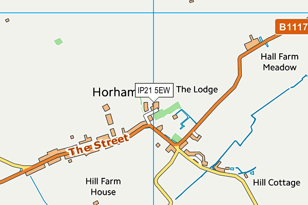 IP21 5EW map - OS VectorMap District (Ordnance Survey)