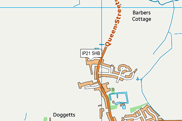 IP21 5HB map - OS VectorMap District (Ordnance Survey)