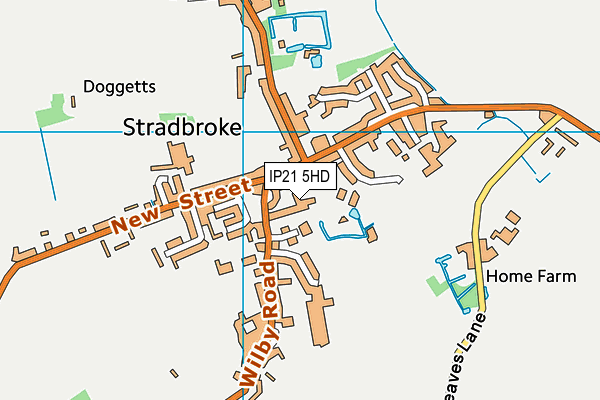 IP21 5HD map - OS VectorMap District (Ordnance Survey)