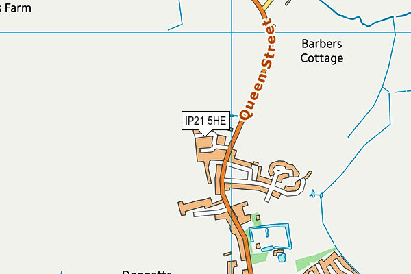 IP21 5HE map - OS VectorMap District (Ordnance Survey)