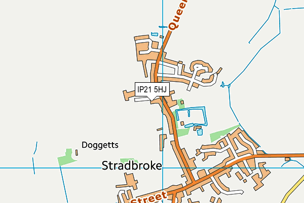 IP21 5HJ map - OS VectorMap District (Ordnance Survey)