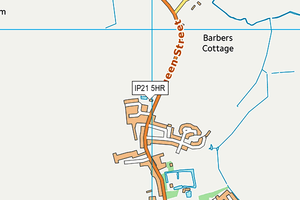 IP21 5HR map - OS VectorMap District (Ordnance Survey)