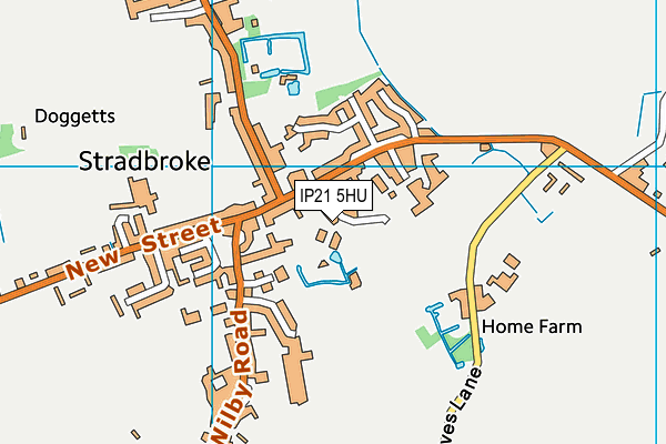 IP21 5HU map - OS VectorMap District (Ordnance Survey)