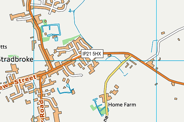 IP21 5HX map - OS VectorMap District (Ordnance Survey)