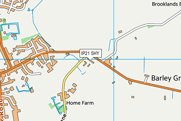 IP21 5HY map - OS VectorMap District (Ordnance Survey)