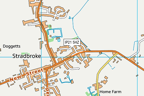 IP21 5HZ map - OS VectorMap District (Ordnance Survey)