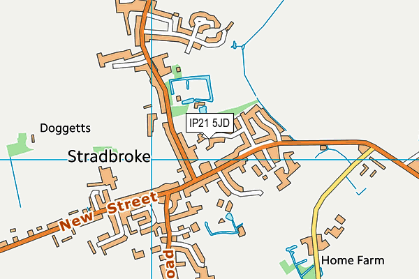 IP21 5JD map - OS VectorMap District (Ordnance Survey)