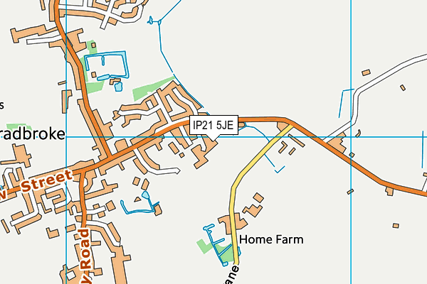 IP21 5JE map - OS VectorMap District (Ordnance Survey)