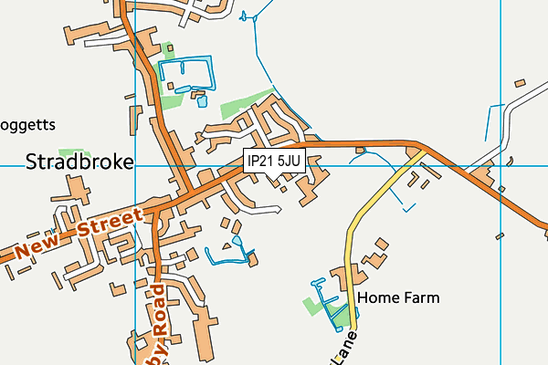 IP21 5JU map - OS VectorMap District (Ordnance Survey)