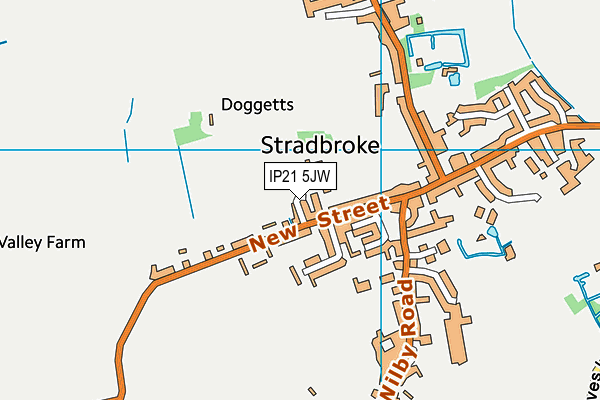 IP21 5JW map - OS VectorMap District (Ordnance Survey)