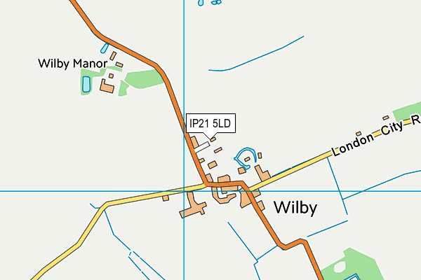 IP21 5LD map - OS VectorMap District (Ordnance Survey)