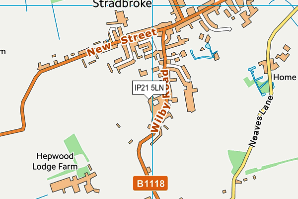 IP21 5LN map - OS VectorMap District (Ordnance Survey)