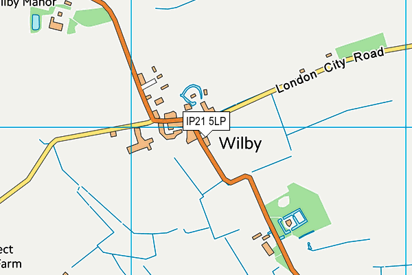 IP21 5LP map - OS VectorMap District (Ordnance Survey)