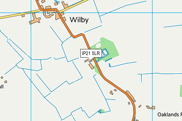 Wilby Church of England Primary School map (IP21 5LR) - OS VectorMap District (Ordnance Survey)