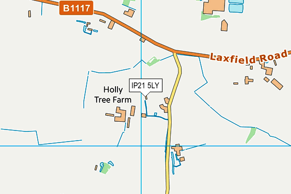 IP21 5LY map - OS VectorMap District (Ordnance Survey)