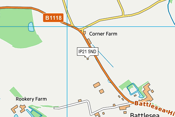 IP21 5ND map - OS VectorMap District (Ordnance Survey)