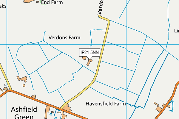 IP21 5NN map - OS VectorMap District (Ordnance Survey)