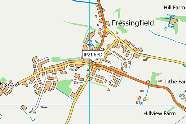 IP21 5PD map - OS VectorMap District (Ordnance Survey)