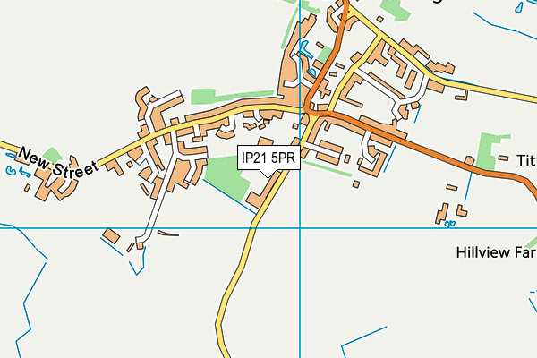 IP21 5PR map - OS VectorMap District (Ordnance Survey)