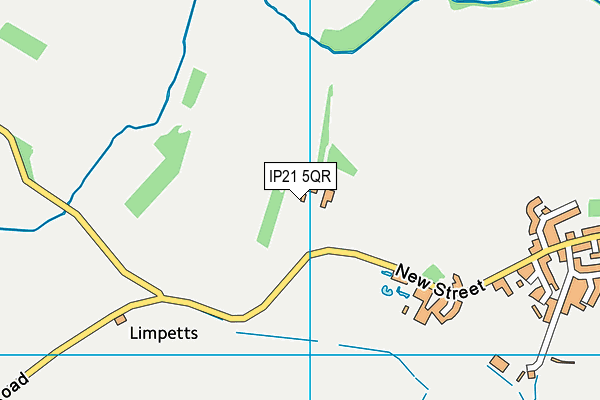 IP21 5QR map - OS VectorMap District (Ordnance Survey)