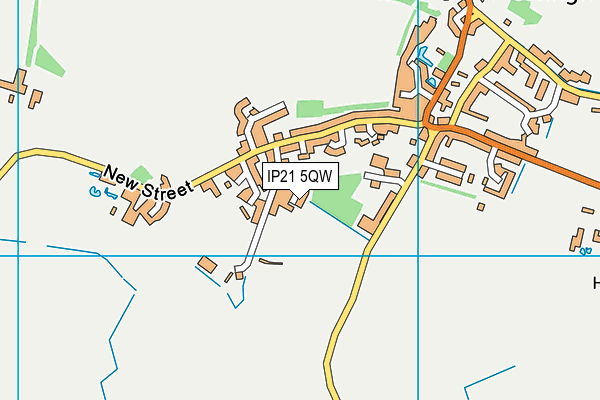 IP21 5QW map - OS VectorMap District (Ordnance Survey)