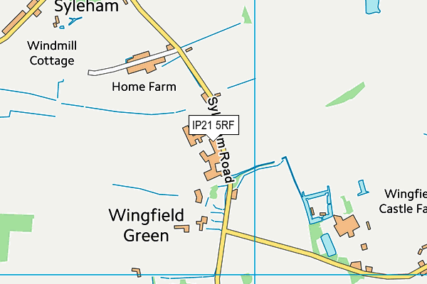 IP21 5RF map - OS VectorMap District (Ordnance Survey)