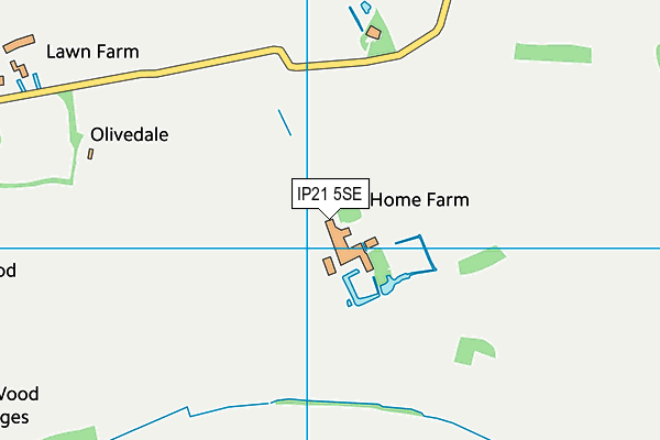 IP21 5SE map - OS VectorMap District (Ordnance Survey)