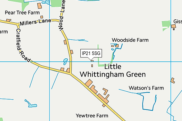 IP21 5SG map - OS VectorMap District (Ordnance Survey)