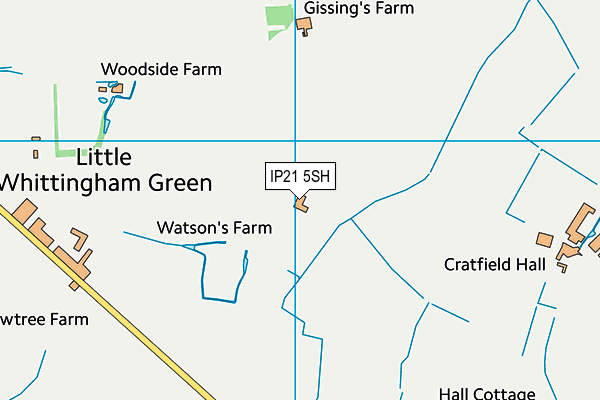 IP21 5SH map - OS VectorMap District (Ordnance Survey)