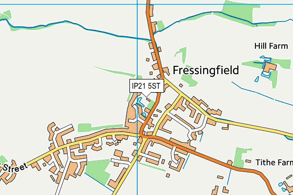 IP21 5ST map - OS VectorMap District (Ordnance Survey)