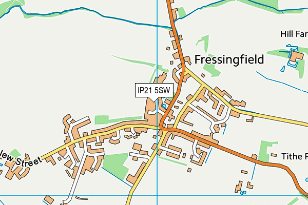 IP21 5SW map - OS VectorMap District (Ordnance Survey)