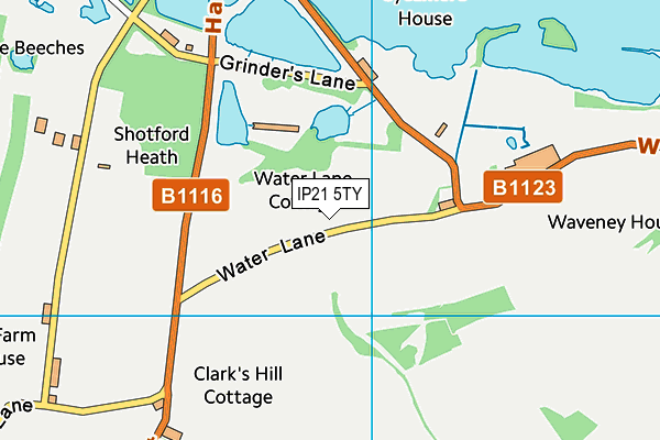 IP21 5TY map - OS VectorMap District (Ordnance Survey)