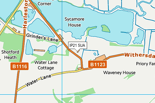 IP21 5UA map - OS VectorMap District (Ordnance Survey)
