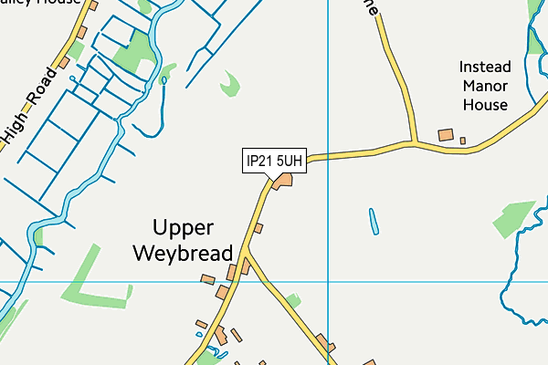 IP21 5UH map - OS VectorMap District (Ordnance Survey)