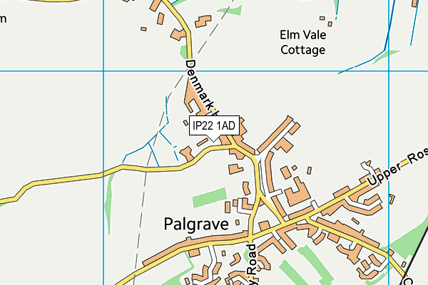 IP22 1AD map - OS VectorMap District (Ordnance Survey)