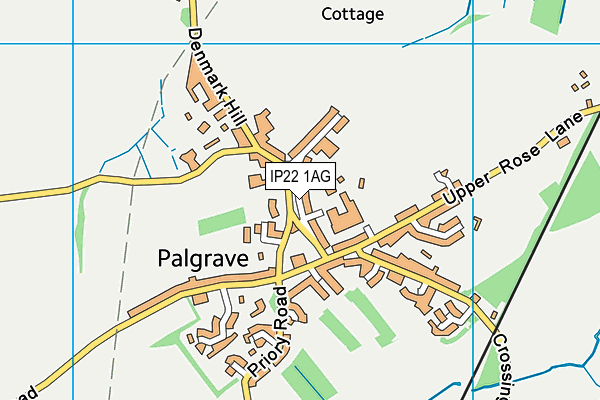 Palgrave Church of England Primary School map (IP22 1AG) - OS VectorMap District (Ordnance Survey)