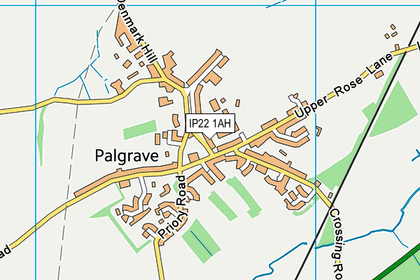 IP22 1AH map - OS VectorMap District (Ordnance Survey)