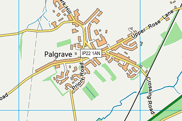 IP22 1AN map - OS VectorMap District (Ordnance Survey)