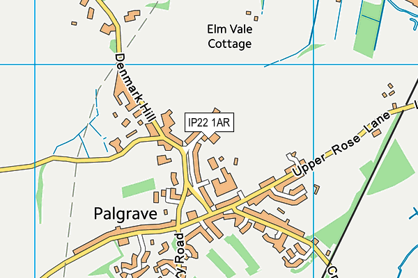 IP22 1AR map - OS VectorMap District (Ordnance Survey)