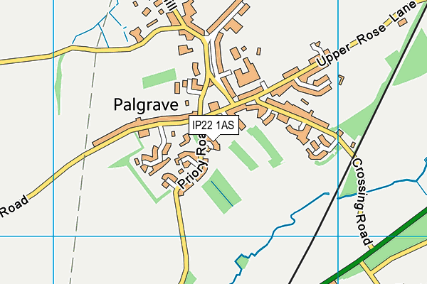 IP22 1AS map - OS VectorMap District (Ordnance Survey)